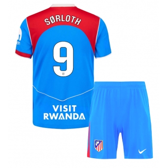 Billige Fotballdrakt Atletico Madrid Alexander Sorloth #9 Replika Tredjedraktsett Barn 2025-26 Kortermet (med bukser)